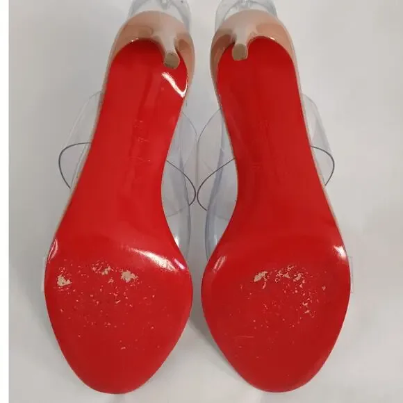 Christian Louboutin Just Nothing Blush Slide Sandals Size 39 (US 9) Pre‑Owned - Picture 13 of 16